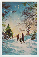 Holiday Greeting from Reader's Digest - Vintage Original Postcard # 5486 - Post Marked 1980's