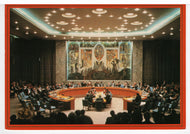 UN Security Council - United Nations Postal Administration, New York - United Nations Vintage Original Postcard # 5498 - New - Post Marked March 17, 1989