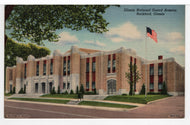 Illinois National Guard Armory, Rockford, Illinois, USA Vintage Original Postcard # 5525 - New - 1950's