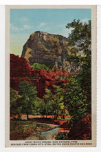 Load image into Gallery viewer, Zion National Park, Great White Throne, Utah, USA (Union Pacific Railroad Promo) Vintage Original Postcard # 5528 - New - 1960's
