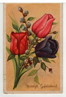 Congratulations - Hartelijk Gefeliciteerd Vintage Original Postcard # 5533 - Post Marked 1950's