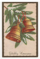 Happy New Year - Gelukkig Nieuwjaar Vintage Original Postcard # 5534 - Post Marked 1960's
