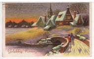 Happy New Year - Gelukkig Nieuwjaar Vintage Original Postcard # 5544 - Post Marked 1960's