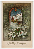 Happy New Year - Gelukkig Nieuwjaar Vintage Original Postcard # 5547 - Post Marked 1960's
