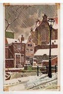 Happy New Year - Gelukkig Nieuwjaar Vintage Original Postcard # 5554 - Post Marked 1960's