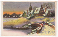 Happy New Year - Gelukkig Nieuwjaar Vintage Original Postcard # 5555 - Post Marked December 23, 1960
