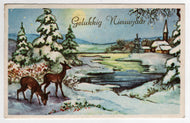 Happy New Year - Gelukkig Nieuwjaar Vintage Original Postcard # 5560 - Post Marked December 27, 1963