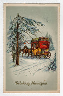 Happy New Year - Gelukkig Nieuwjaar Vintage Original Postcard # 5566 - Post Marked January 4, 1962