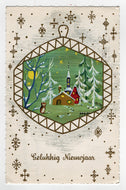 Happy New Year - Gelukkig Nieuwjaar Vintage Original Postcard # 5568 - Post Marked December 28, 1981