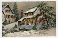 Happy New Year - Gelukkig Nieuwjaar Vintage Original Postcard # 5571 - Post Marked 1960's