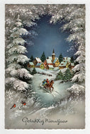 Happy New Year - Gelukkig Nieuwjaar Vintage Original Postcard # 5572 - Post Marked 1960's