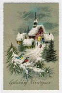Happy New Year - Gelukkig Nieuwjaar Vintage Original Postcard # 5577 - Post Marked 1966