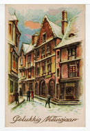 Happy New Year - Gelukkig Nieuwjaar Vintage Original Postcard # 5580 - Post Marked 1960's