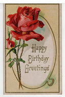 Happy Birthday Greetings Vintage Original Postcard # 5584 - Early 1900's