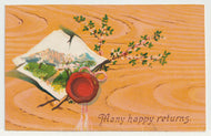 Many Happy Returns! Vintage Original Postcard # 5608 - Hand Written - Early 1900's