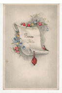 Happy Holiday - Bonne Fete - Vintage Original Postcard # 5615 - Hand Written March 26, 1911