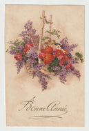 Happy New Year - Bonne Annee Vintage Original Postcard # 5619 - Hand Written - Early 1900's