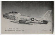 FJ-2 Fury, US Marines - Airplane Vintage Original Postcard # 5631 - New - 1970's