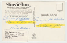 Load image into Gallery viewer, Town Inn, Toronto, Ontario, Canada Vintage Original Postcard # 5647 - Hand Written 1985
