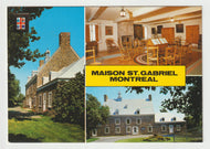 St. Gabriel House Museum, Montreal, Quebec, Canada Vintage Original Postcard # 5652 - Hand Written - 1983