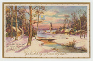 Happy New Year - Gelukkig Nieuwjaar Vintage Original Postcard # 5664 - Post Marked December 30, 1965
