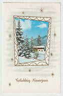 Happy New Year - Gelukkig Nieuwjaar Vintage Original Postcard # 5665 - Post Marked January 5, 1965