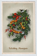 Happy New Year - Gelukkig Nieuwjaar Vintage Original Postcard # 5667 - Post Marked 1960's