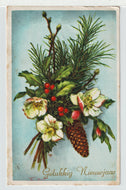 Happy New Year - Gelukkig Nieuwjaar Vintage Original Postcard # 5672 - Post Marked January 2, 1963