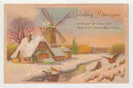 Happy New Year - Gelukkig Nieuwjaar Vintage Original Postcard # 5673 - Post Marked 1960's