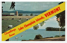 Load image into Gallery viewer, Greetings from Lake Champlain Islands, Vermont, USA Vintage Original Postcard # 4704 - Hand Written - 1983
