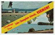 Greetings from Lake Champlain Islands, Vermont, USA Vintage Original Postcard # 5704 - Hand Written 1970's