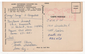 Canadian Historical Museum, Montreal, Quebec, Canada (The Founding of Montreal) Vintage Original Postcard # 5709 - Post Marked October 10, 1983