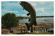 Huskie the Muskie, Kenora, Ontario, Canada (World's Largest Fish) - Vintage Original Postcard # 5718 - Hand Written 1983