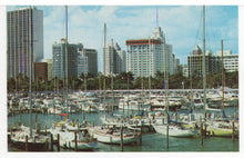 Load image into Gallery viewer, New Miami Marina, Miami, Florida, USA Vintage Original Postcard # 5721 - Hand Written 1983
