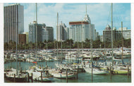 New Miami Marina, Miami, Florida, USA Vintage Original Postcard # 5721 - Hand Written 1983