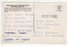 Load image into Gallery viewer, Glen Ellis Falls, Pinkham Notch, White Mountain, New Hampshire, USA Vintage Original Postcard # 5723 - Hand Written 1983
