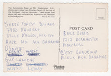 Load image into Gallery viewer, Automobile Road on Mt. Washington, New Hampshire, USA Vintage Original Postcard # 5724 - Hand Written 1983
