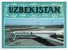 Load image into Gallery viewer, Airport, Tashkent, Uzbekistan Vintage Original Postcard # 5751 - Hand Written - 1990's
