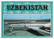 Airport, Tashkent, Uzbekistan Vintage Original Postcard # 5751 - Hand Written - 1990's
