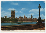 Houses of Parliament, London, England Vintage Original Postcard # 5760 - Post Marked October 23, 1984