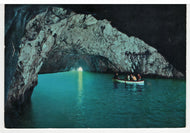 Blue Grotto Caves, Capri, Italy Vintage Original Postcard # 5769 - Post Marked October 1, 1965