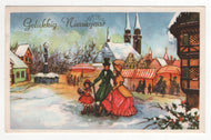 Happy New Year - Gelukkig Nieuwjaar Vintage Original Postcard # 5804 - Post Marked 1950's