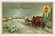 Happy New Year - Gelukkig Nieuwjaar Vintage Original Postcard # 5805 - Post Marked January 6, 1965