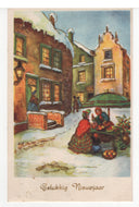 Happy New Year - Gelukkig Nieuwjaar Vintage Original Postcard # 5811 - Post Marked January 6, 1961