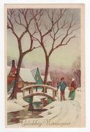 Happy New Year - Gelukkig Nieuwjaar Vintage Original Postcard # 5814 - Post Marked December 29, 1973