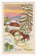 Happy New Year - Gelukkig Nieuwjaar Vintage Original Postcard # 5816 - Post Marked December 29, 1980