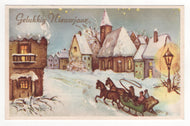 Happy New Year - Gelukkig Nieuwjaar Vintage Original Postcard # 5817 - Post Marked 1980's