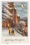 Happy New Year - Gelukkig Nieuwjaar Vintage Original Postcard # 5828 - Post Marked December 31, 1960