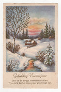 Happy New Year - Gelukkig Nieuwjaar Vintage Original Postcard # 5834 - Post Marked January 2, 1961