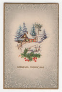 Happy New Year - Gelukkig Nieuwjaar Vintage Original Postcard # 5836 - Post Marked 1960's